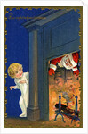 The Night Before Christmas Postcard with Santa by Anonymous