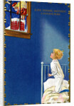 The Night Before Christmas Postcard with a Child Watching Santa by Anonymous