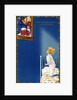 The Night Before Christmas Postcard with a Child Watching Santa by Anonymous
