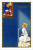 The Night Before Christmas Postcard with a Child Watching Santa by Anonymous