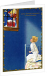 The Night Before Christmas Postcard with a Child Watching Santa by Anonymous
