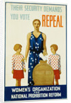Their Security Demands You Vote Repeal National Prohibition Reform Poster by Anonymous