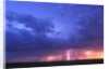 Lightning at Sunset by Anonymous