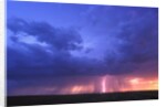 Lightning at Sunset by Anonymous