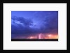 Lightning at Sunset by Anonymous