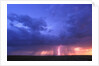 Lightning at Sunset by Anonymous