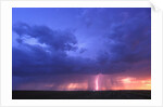 Lightning at Sunset by Anonymous