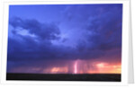 Lightning at Sunset by Anonymous