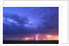 Lightning at Sunset by Anonymous