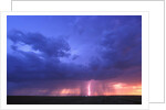 Lightning at Sunset by Anonymous