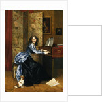 An Attentive Pet by Jules Adolphe Goupil