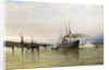 Shipping near the Statue of Liberty by Christian Cornelius Dommerson