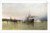 Shipping near the Statue of Liberty by Christian Cornelius Dommerson