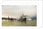 Shipping near the Statue of Liberty by Christian Cornelius Dommerson