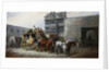 The Bristol Stagecoach Leaving the Fourteen Stars Tavern by John Charles Maggs