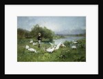 Tending the Geese by Luigi Chialiva