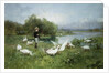 Tending the Geese by Luigi Chialiva