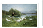 Tending the Geese by Luigi Chialiva