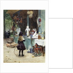 A Young Girl in the Jardins des Champs Elysees by Victor Gilbert