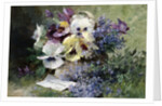 Pansies and Forget Me Not by Albert-Tibulle Furcy de Lavault