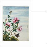 Early 19th-Century Chinese Watercolor of Pink Roses by Anonymous