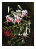 Rubrum Lilies and Fucshias by Johan Laurentz Jensen