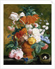 A Vase of Rich Summer Flowers by Jan van Huysum