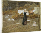 Hanging the Washing, a Beautiful Spring Morning by Helen Allingham