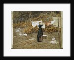 Hanging the Washing, a Beautiful Spring Morning by Helen Allingham