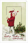 A Merry Merry Christmas Postcard by Anonymous