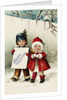 Bonne Annee Postcard with Two Children by Anonymous