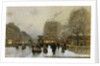 A Paris Street Scene in Winter by Luigi Loir