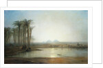 An Oasis near the Pyramids, Egypt by Frederick Barry
