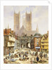 A View of Lincoln Cathedral, England by Louise Rayner