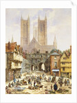 A View of Lincoln Cathedral, England by Louise Rayner