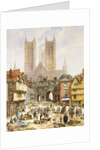 A View of Lincoln Cathedral, England by Louise Rayner