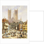A View of Lincoln Cathedral, England by Louise Rayner