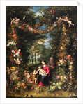 Garland of Flowers with Virgin and Child by Jan Brueghel the Elder