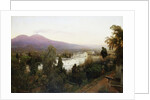 A Neopolitan Cemetery with Vesuvius Beyond by Oswald Achenbach