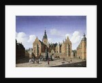 Frederiksborg Castle, the Departure of the Royal Falcon Hunt by Heinrich Hansen