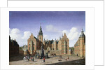 Frederiksborg Castle, the Departure of the Royal Falcon Hunt by Heinrich Hansen