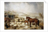 The Farmyard in Winter by Edwin Frederick Holt