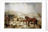 The Farmyard in Winter by Edwin Frederick Holt