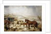 The Farmyard in Winter by Edwin Frederick Holt