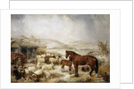 The Farmyard in Winter by Edwin Frederick Holt
