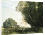 Punting by Jean-Baptiste-Camille Corot