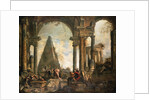 A Capriccio of the Ruins of Rome by the School of Giovanni Paolo Panini by Anonymous