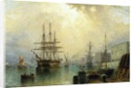 H.M.S. War Sprite off Greenwich, London by Claude Thomas Stanfield Moore