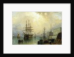 H.M.S. War Sprite off Greenwich, London by Claude Thomas Stanfield Moore