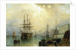 H.M.S. War Sprite off Greenwich, London by Claude Thomas Stanfield Moore